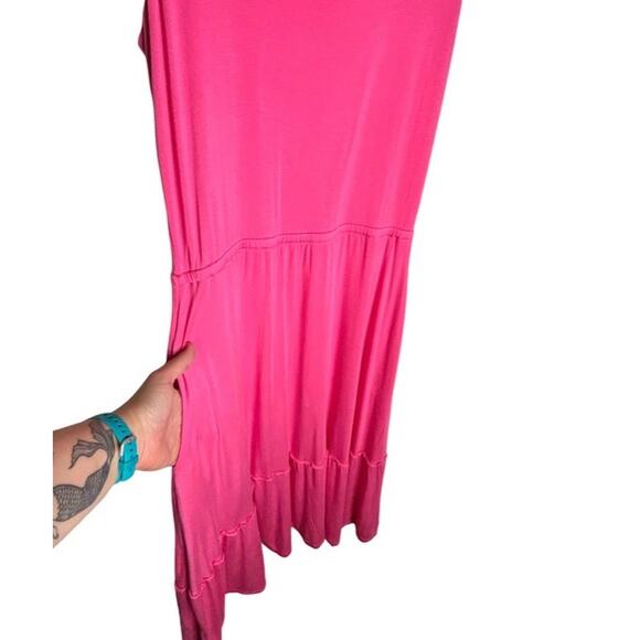 Jason Wu Pink Sundress Size Medium Midi Sleeveless Pockets Scoop Neck - Picture 4 of 10
